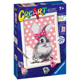 Ravensburger - Creart Knuffelkonijn met Glitter - Schilderen op Nummer - Kunst & Ambachten